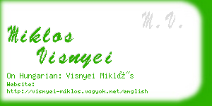 miklos visnyei business card